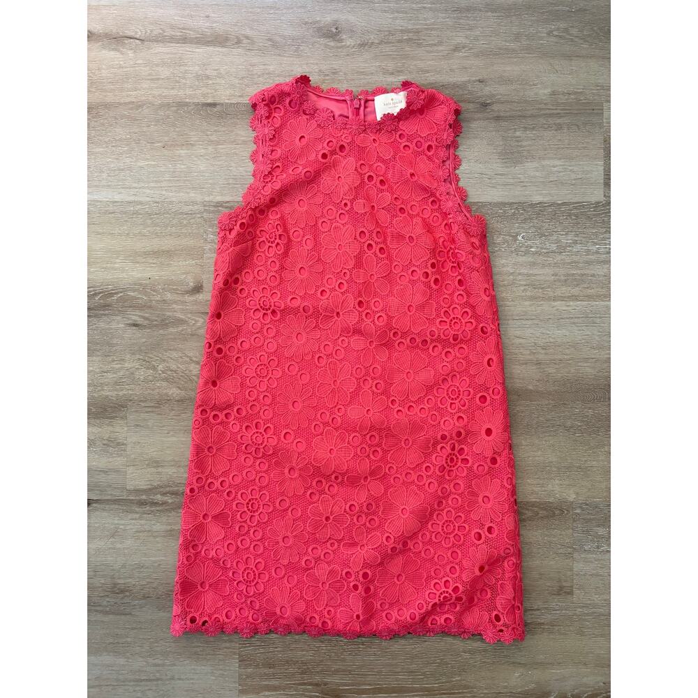 Kate Spade Shore Thing hot pink lace shift dress
